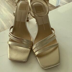 Dolce Vita Metallic Gold Strappy Heels
